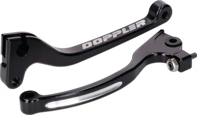 Zdjęcie produktu dla Zestaw dźwigni hamulca i sprzęgła Doppler CNC czarny do Rieju, Derbi, Sherco (z hamulcem AJP)