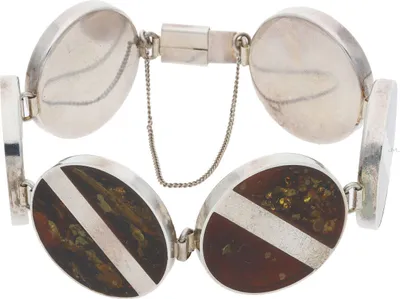 Produktbild von JuwelmaLux Armband 925/000 Sterling Silber mit Bernstein JL47-03-0005