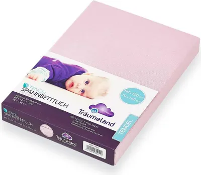 Produktbild von Träumeland Spannbetttuch Lyocell® rosa 60120 cm / 70140 cm