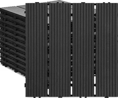 Productafbeelding van Terrastegels, 30x30 cm, 33 stuks, 3 m² - Donkergrijs