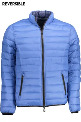 Produktbild von Herren Reversible Jacke Blau mit Kontrastdetails und Applikation