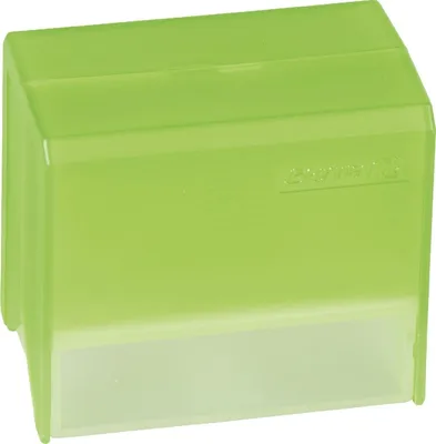 Produktbild von 3X BRUNNEN 102058252 Karteibox A8 gefüllt grün transpar