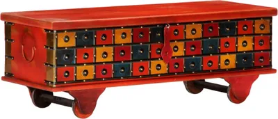 Obrázok produktu pre The Living Store Úložná komoda červená 110 x 40 x 40 cm z masívneho dreva akácie