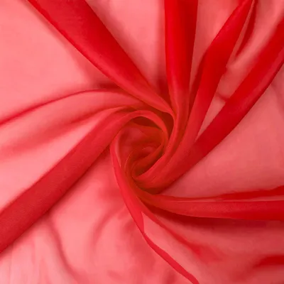 Produktbild von Voile Stoff Meterware | Breite ca. 280 cm Rot