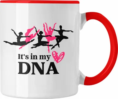Produktbild von Trendation - Ballett Ballerina Tänzerin Tasse Mädchen Geschenk Frauen Tanzen Geschenkidee Kaffeetasse (Rot)