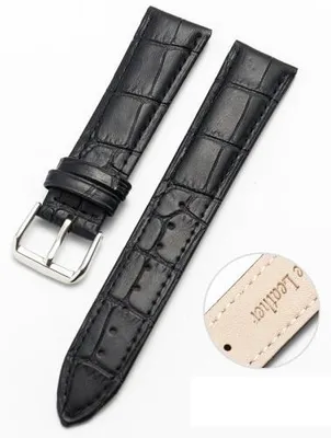Produktbild von By Qubix passend für Samsung Galaxy Watch Active 2 - Krokodille Lederarmband - Schwarz