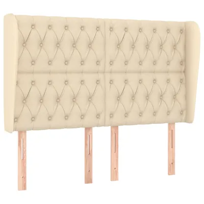Produktbild von vidaXL Kopfteil mit Ohren Creme 147x23x118/128 cm Stoff