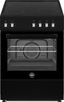 Image de Cuisinière Vitrocéramique BERTAZZONI LA GERMANIA CD2VN, 4 Foyers, 3315 W, 60 cm, Noir