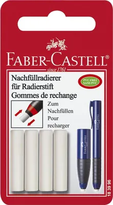 Obrázok produktu pre 5x Faber-Castell 183996 náhradná guma Gumovacie pero plast na blistri