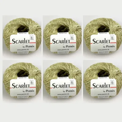 Productafbeelding van 6 bollen Scarlet van Permin – Zomergaren, ecologisch (lijn, katoen & ECOVERO™) (41 bollen)