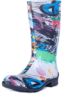 Produktbild von Ladeheid Damen Gummistiefel LA-967 (Zeitung, 42 EU)