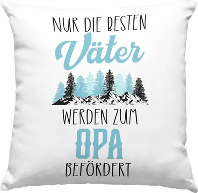 Produktbild von Trendation - Du Wirst Opa 2023 Deko-Kissen mit Füllung 40x40 Geschenk Schwangerschaft Verkünden Überraschung Geschenkidee Schwangerschaftsverkündung (Grau)