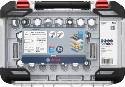 Image de BOSCH 2608594430 BOSCH PRO Multi Material PC Plus Lochsägen-Set, 11-teilig
