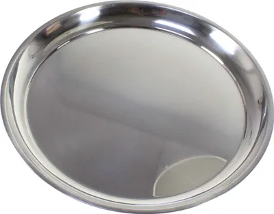 Produktbild von Edelstahl Teller 20-60cm Untersetzer Tablett Geschirr Platte Napf Servierplatte, Größe:40 cm Ø