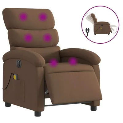 Obrázok produktu pre vidaXL Masážne kreslo Electric Brown Fabric