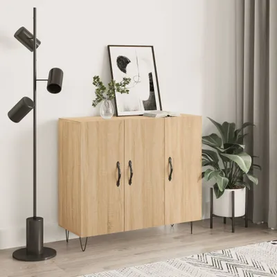 Zdjęcie produktu dla vidaXL Kredens dąb sonoma 90x34x80 cm materiał drewnopochodny