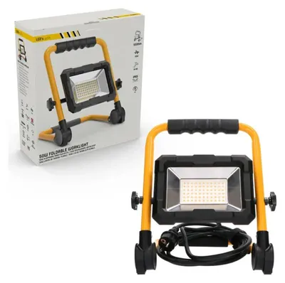 Produktbild von LED's work LED Fluter Arbeitsleuchte Schwarz/Gelb IP65 50W 5500lm neutralweiß 4000K 110°