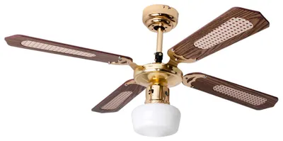 Produktbild von LED Deckenventilator, Zugschalter, Glas, MDF, 105 cm