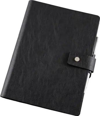 Produktbild von bind Notizbuch A5 Kunstleder schwarz ca. 23 × 17 × 3 cm 15800