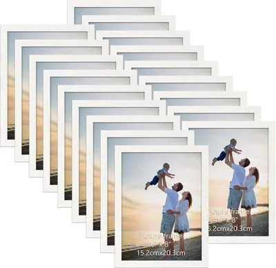 Obrázok produktu pre Sada bielych fotorámikov – dekorácia na stenu – 15 x 20 cm