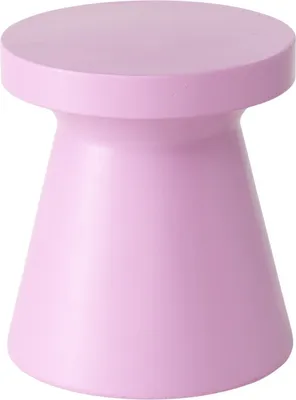 A pink stool on a white background.