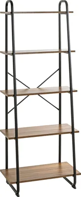 Produktbild von HAKU Regal Büroregal eiche, schwarz - Metall, Spanplatte, B/H/T: 60x164x36 cm
