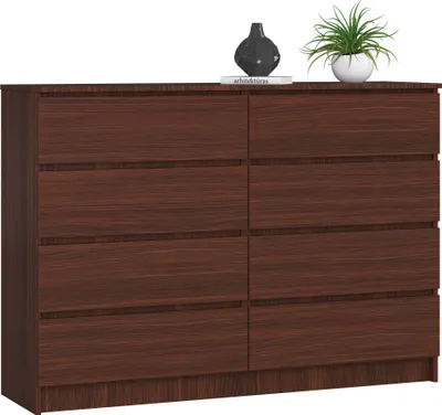 Produktbild von Akord Sideboard Mit 8 Schubladen Wenge 138X40X99 Cm