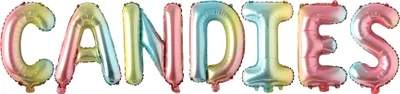 Immagine prodotto di Palloncino in foil con scritta Candies, arcobaleno, circa 40 cm, da gonfiare con aria