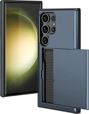 Image de imoshion Coque arrière avec porte-cartes pour le Samsung Galaxy S24 Ultra - Bleu foncé
