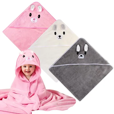 Obrázok produktu pre Omgoods – Súprava 3 detských kapucňových osušiek, 80 x 80 cm