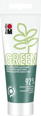 Produktbild von Marabu Green Wasserbasierte Alkydfarbe dunkelgrün 100 ml Tube