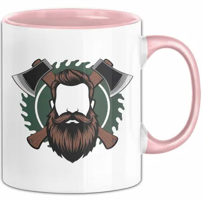 Produktbild von Holzfäller Tasse Geschenkidee Waldarbeiter Lustiger Spruch Geschenkidee Lustig (Rosa)