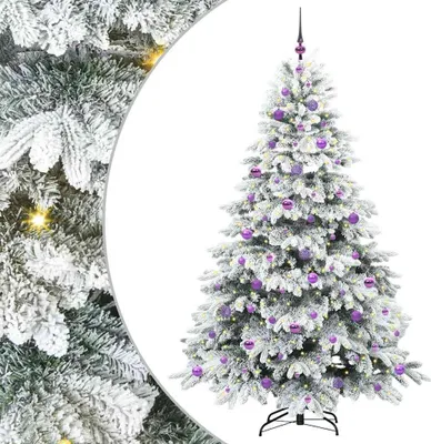 Image de vidaXL Sapin de Noël artificiel avec 300 LED Blanc 210 cm PE et PVC