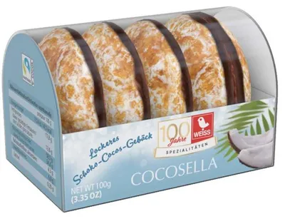 Obrázek produktu pro Weiss Cocosella Extra 2023 Jemné kokosové sušenky s čokoládou 100g