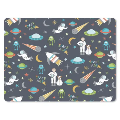 Produktbild von MuchoWow® Mauspad Mousepad Astronaut - Ufo - Regenbogen - Muster 23x19 cm - Mousepads - Maus Mat - Pad - Mausunterlage - Schreibtischunterlage - Mauspad