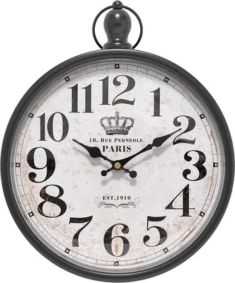 Produktbild von Schwarze Vintage Wanduhr. Stille batteriebetriebene Wanduhren in antiker Stil für Landhaus, Badezimmer, Küche, Schlafzimmer und Büro (30 cm H x 23 cm B).