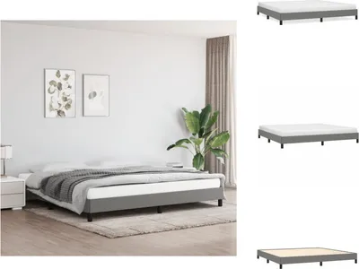 Produktbild von vidaXL Bettgestell Dunkelgrau 200x200 cm Stoff -  Betten & Bettgestelle