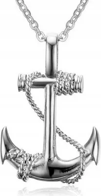Produktbild von Seemann Anker Fischernetz Halskette Silber 386