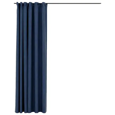 Immagine prodotto di Tende Oscuranti con Ganci Effetto Lino Blu 290x245 cm