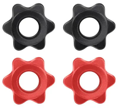 Produktbild von Hantelklemme Hantelkragen Federverschluss - 25 mm - Schwarz und Rot - 4 Stück - Für Zuhause und Fitnessstudio