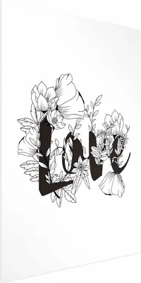 Produktbild von Posterpapier Poster - Love in Flowers 29.7x42 cm Text m-C-0300-ao-a