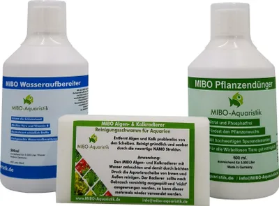 Produktbild von MIBO Aquarium Wasseraufbereiter & Pflanzendünger je 500ml im Spar-Set