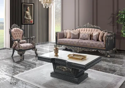 Produktbild von Luxus Sofagarnitur Komplette Couchgarnitur Grau Polstersofa Stoffsofa sofa