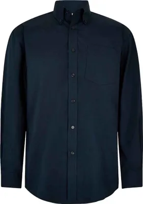 Produktbild von Kustom Kit Herren Langarm Oxford Arbeits Shirt RW6332 (39,5cm) (Dunkel-Marineblau)