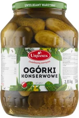 Zdjęcie produktu dla Ogórki konserwowe 2,55kg Urbanek
