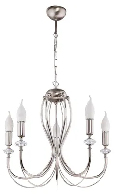 Zdjęcie produktu dla Żyrandol MELODY nikiel 5xE14x15W metal wym:88x52x52cm IP20 Jupiter