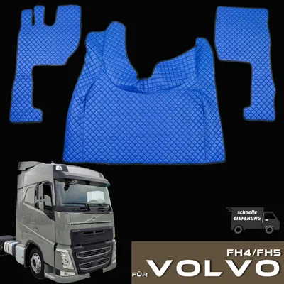 Obrázek produktu pro Rohože do nákladních vozidel Volvo FH4 FH5 Příslušenství pro nákladní vozidla Kožená podlahová krytina Interiér Modrá