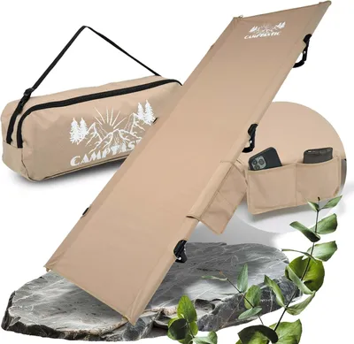 Productafbeelding van Ultralicht campingbed, 191 x 68 x 18 cm, opvouwbaar, robuust, geschikt voor outdoor gebruik en wandelen