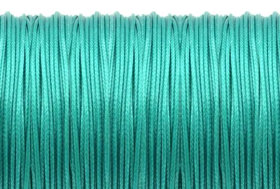 Produktbild von Vintageparts Polyesterkordel gewachst türkis geflochten 1mm 10m