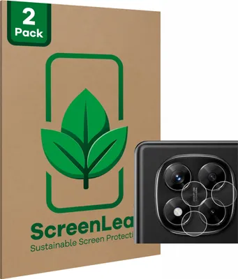 Produktbild von 2x ScreenLeaf Schutzfolie für Xiaomi Redmi Note 14 Pro (NUR Kameraschutz) nachhaltiger Displayschutz Display Schutz Folie Klar Transparent
